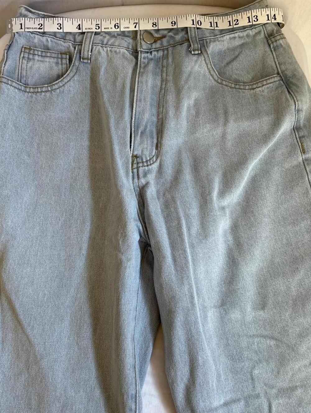 Womens Light Wash Wide Leg Jeans BaeVely Size M